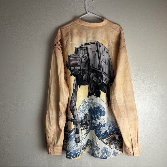 Shop Hoo Vintage Button Up Long Sleeve Robot Animal Shirt Size 4XL - Picture 4 of 9